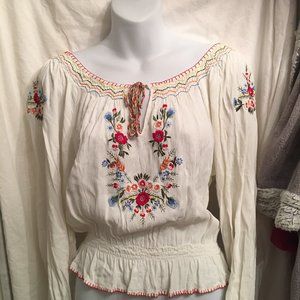 Vintage BOHO Style Peasant Blouse